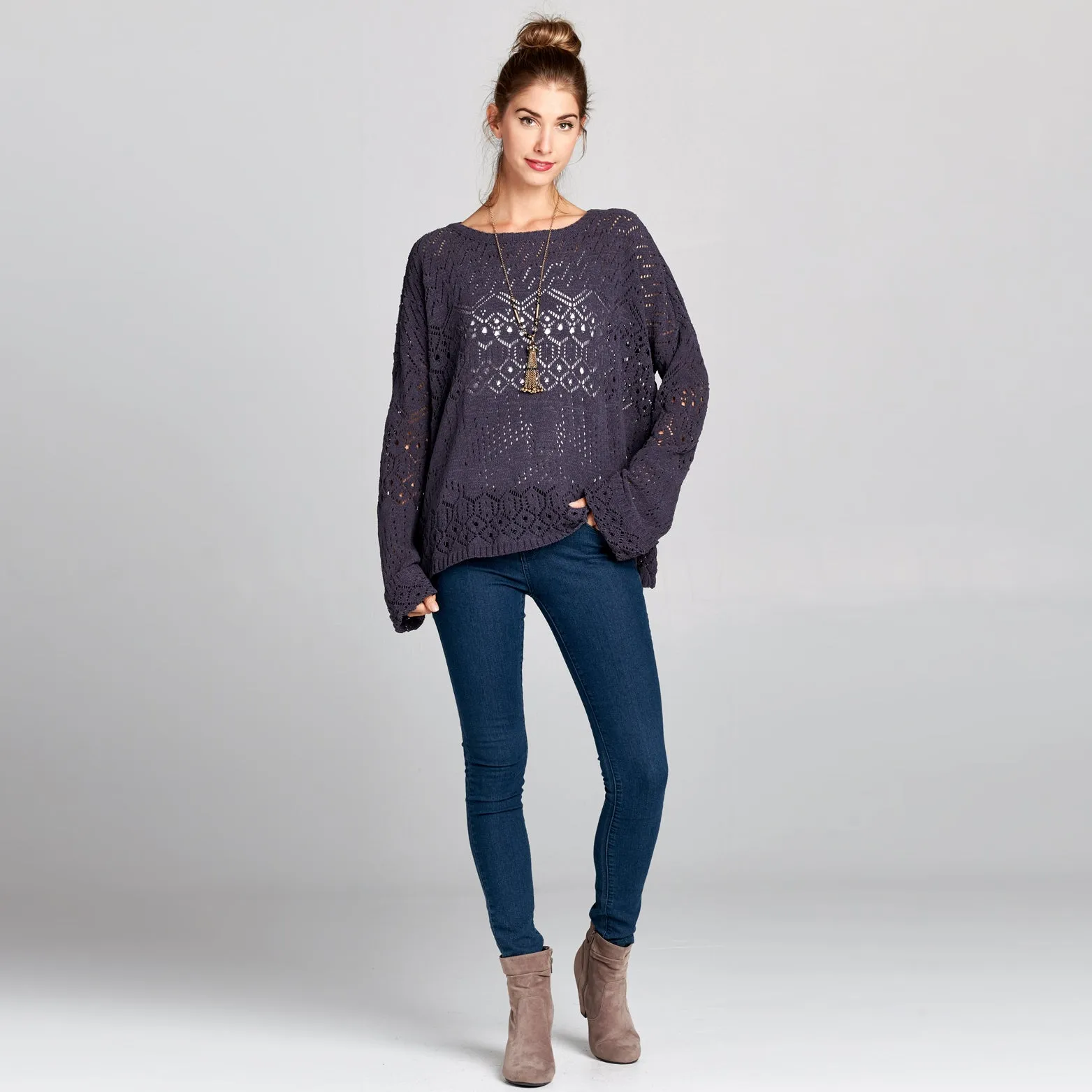 Crochet Knit Sweater