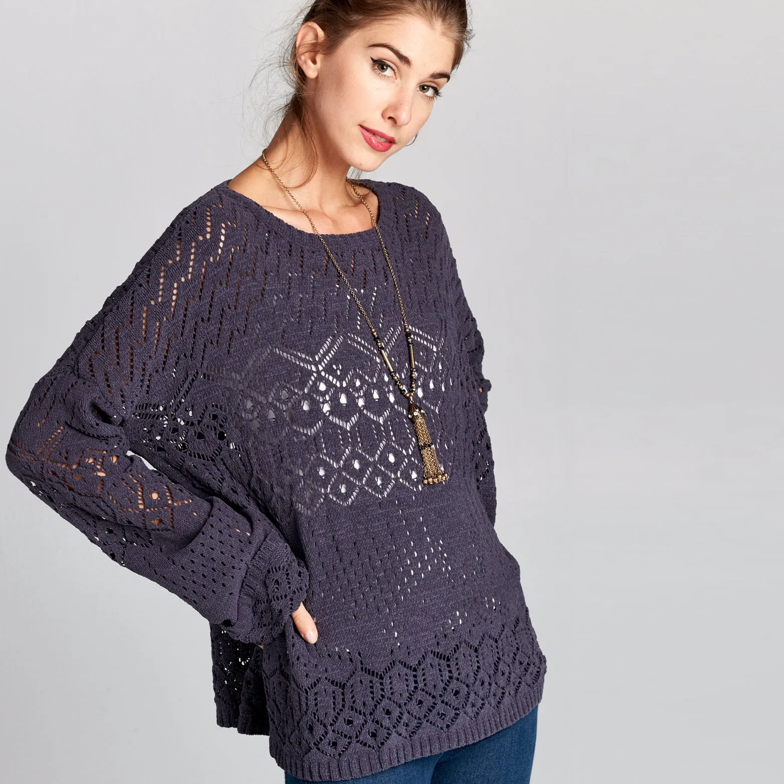 Crochet Knit Sweater
