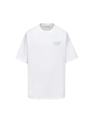 Crushed Ice Pattern White Logo T-shirt