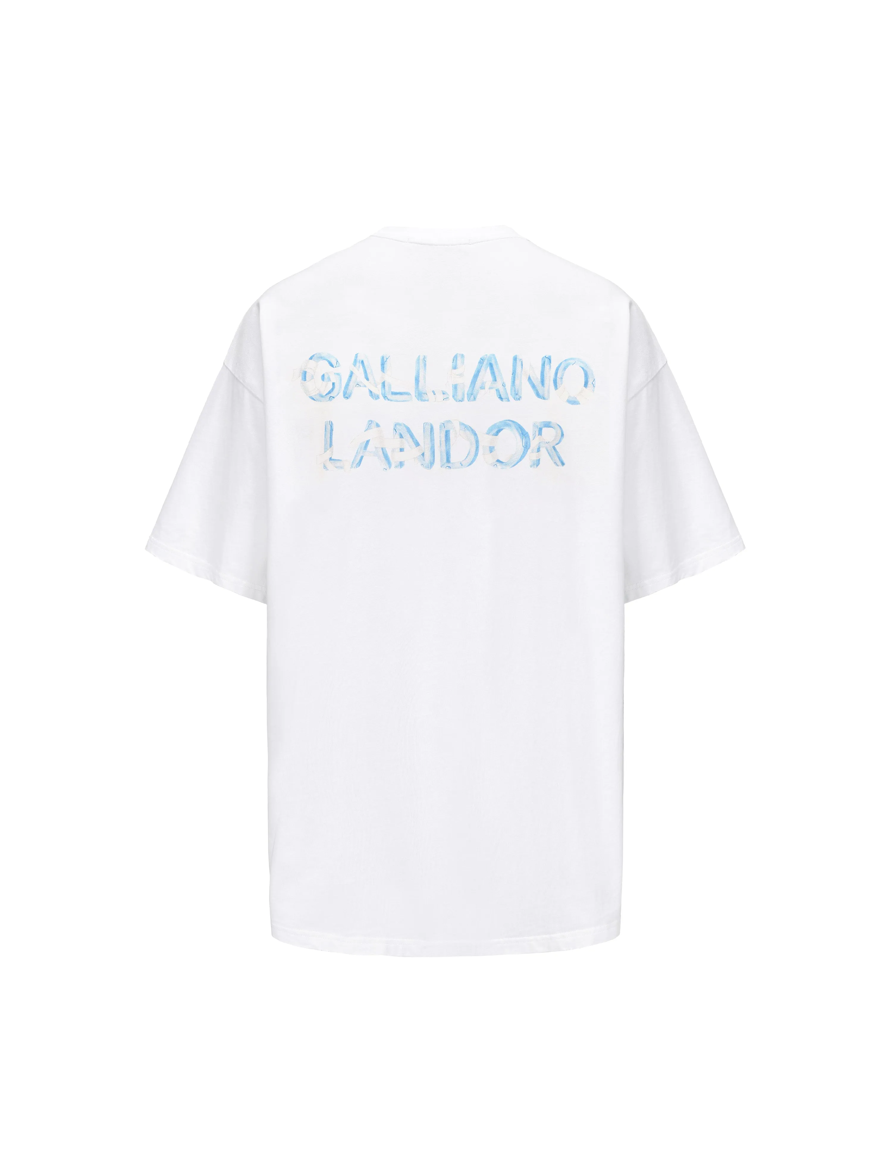 Crushed Ice Pattern White Logo T-shirt