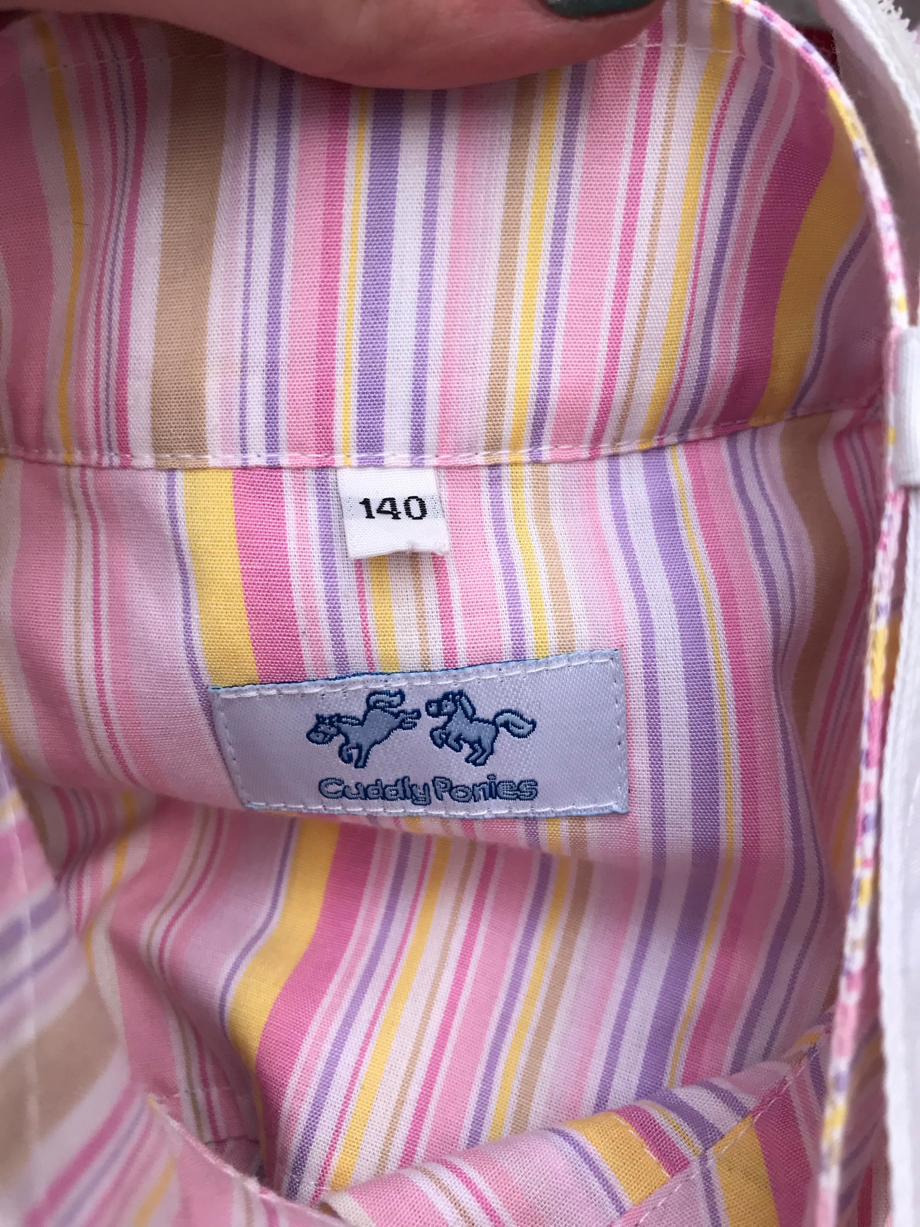 Cuddly ponies striped no sleeve shirt FREE POSTAGE