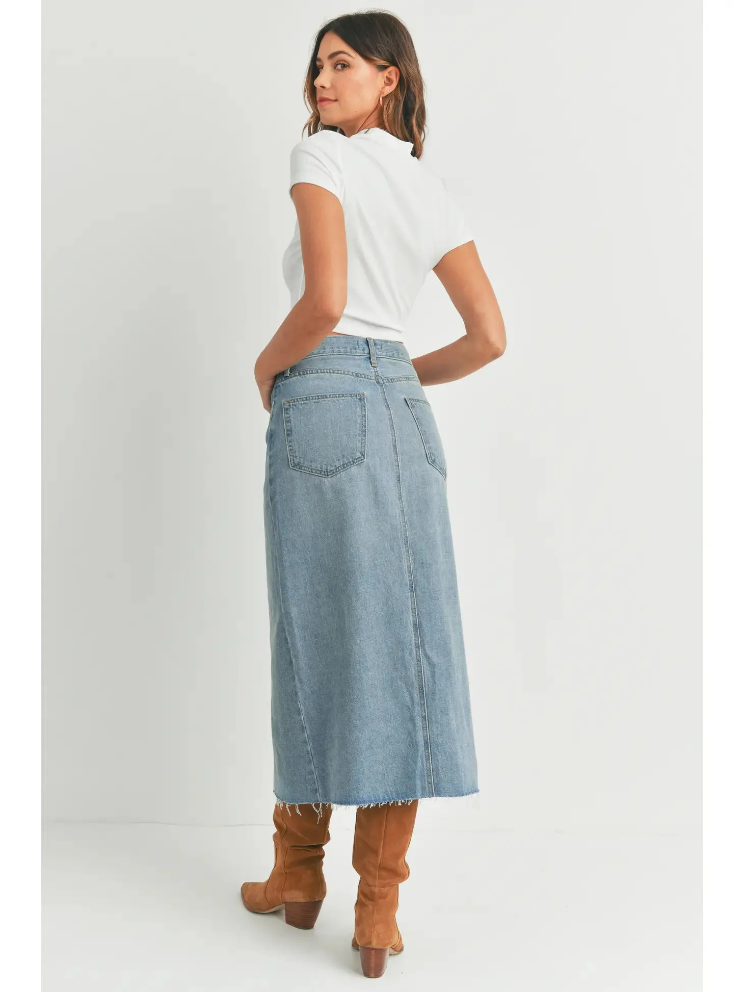 Delilah Denim Skirt - Light Denim