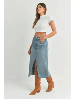 Delilah Denim Skirt - Light Denim
