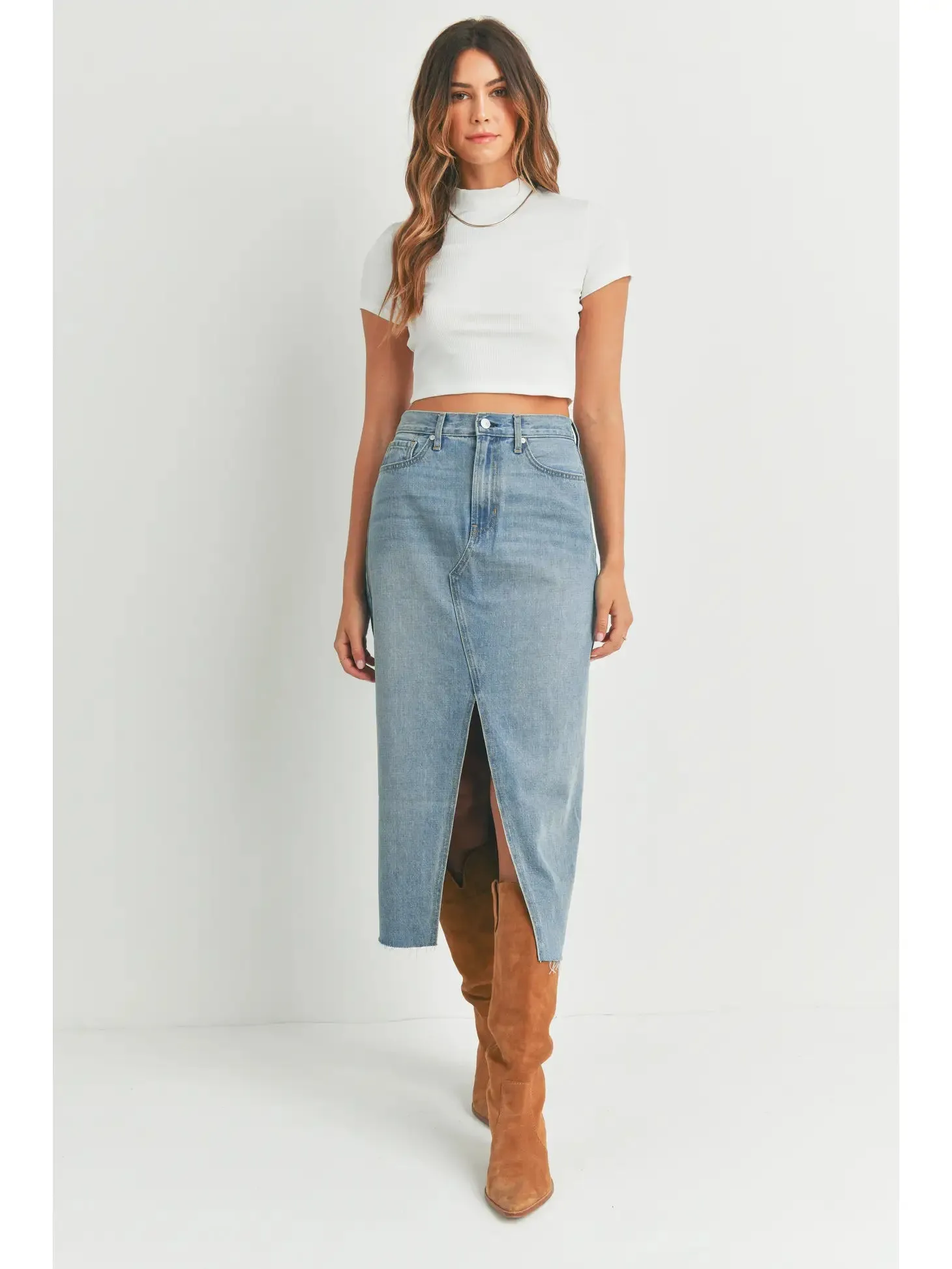 Delilah Denim Skirt - Light Denim