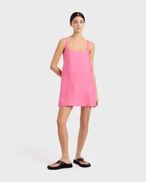 Delphi A-line Mini Dress - Rose