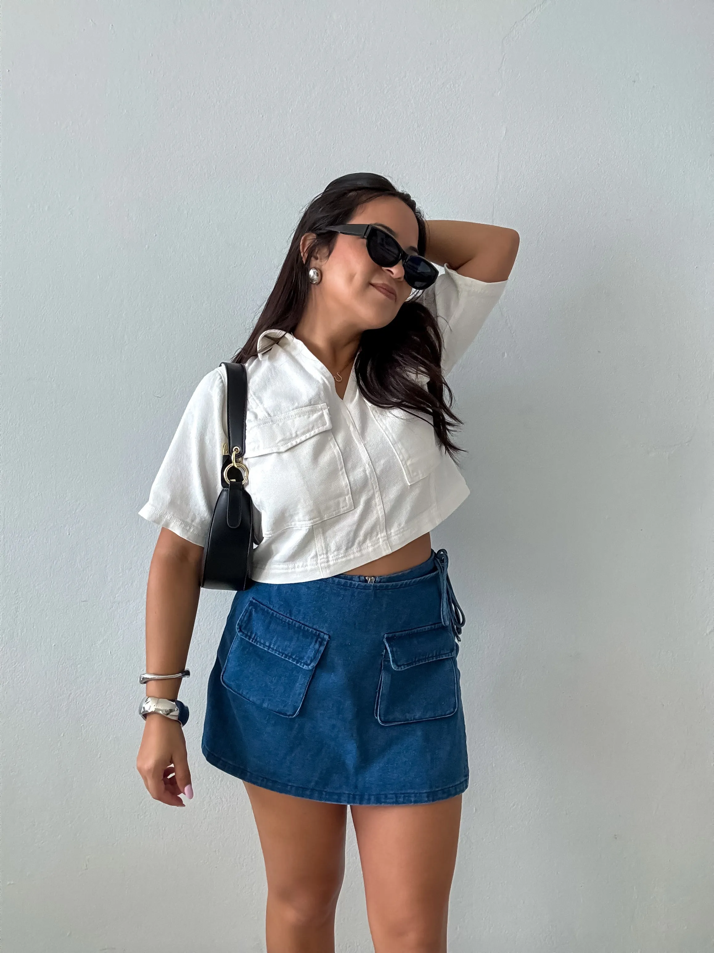 Denim Pocket Skort