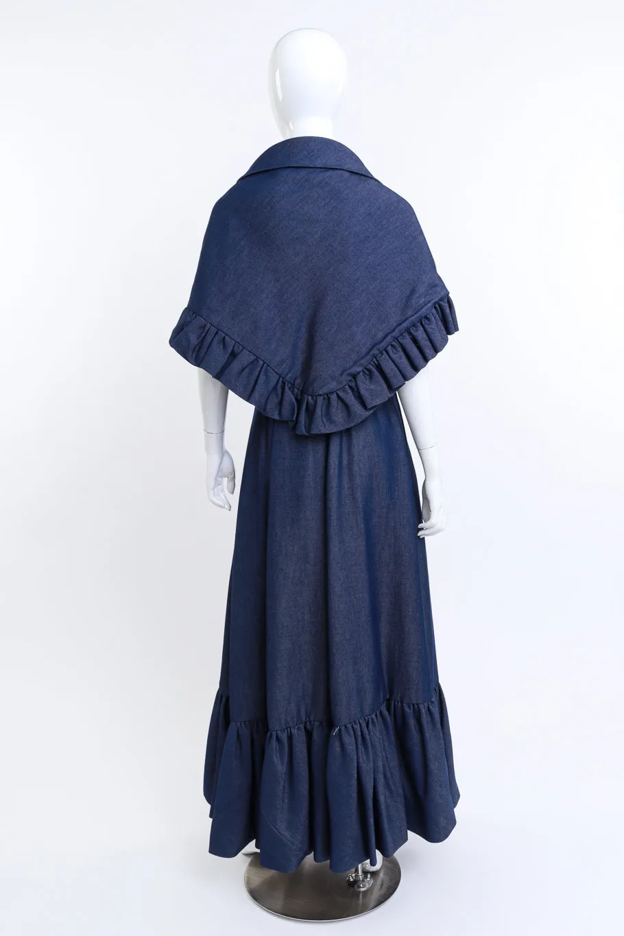 Denim Shawl & Skirt Set
