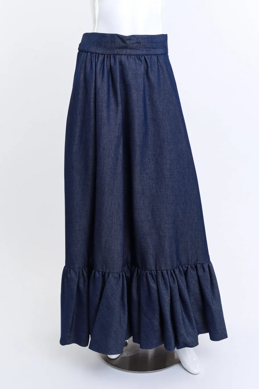 Denim Shawl & Skirt Set