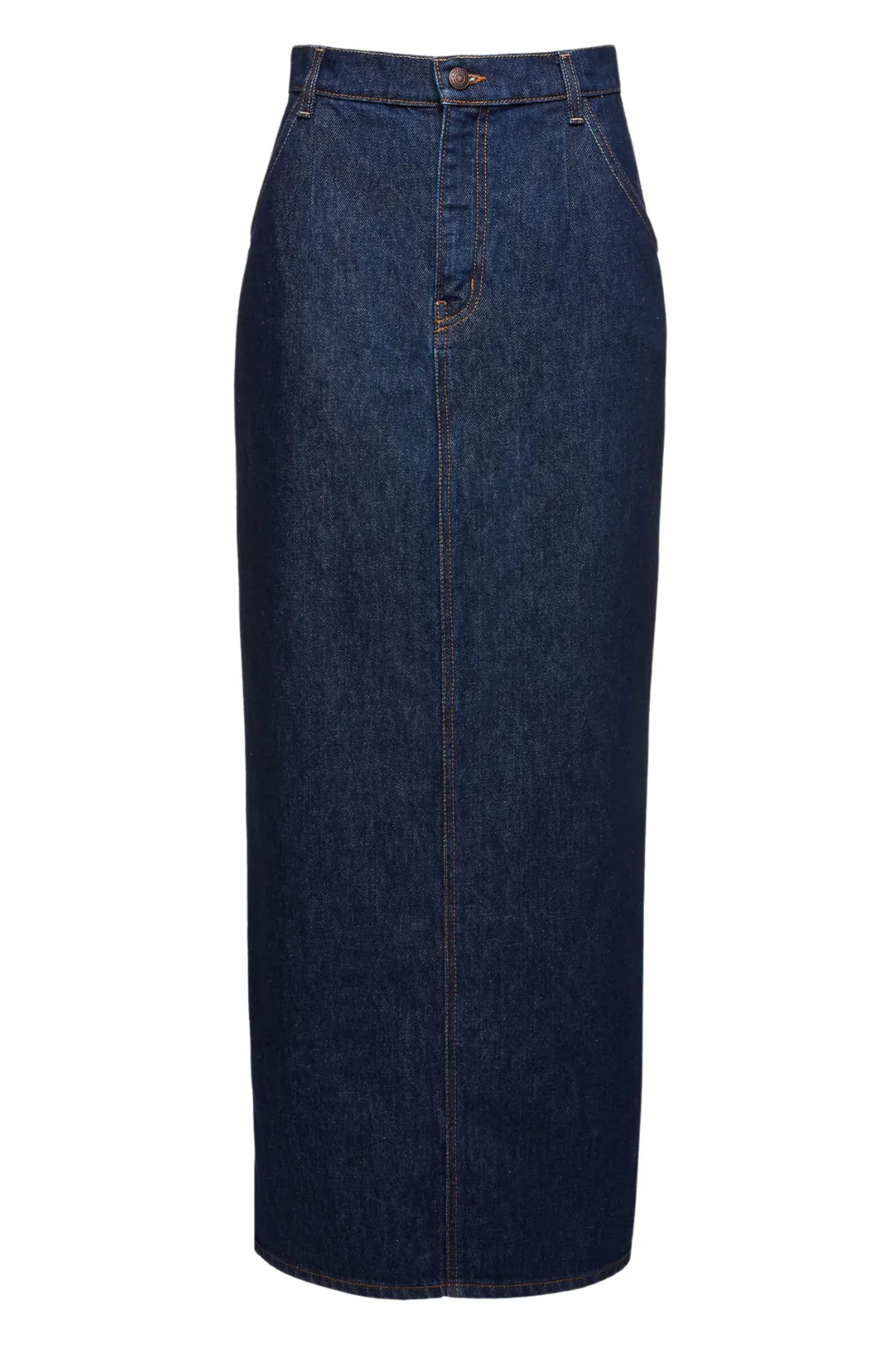 Denim Skirt Long | Navy