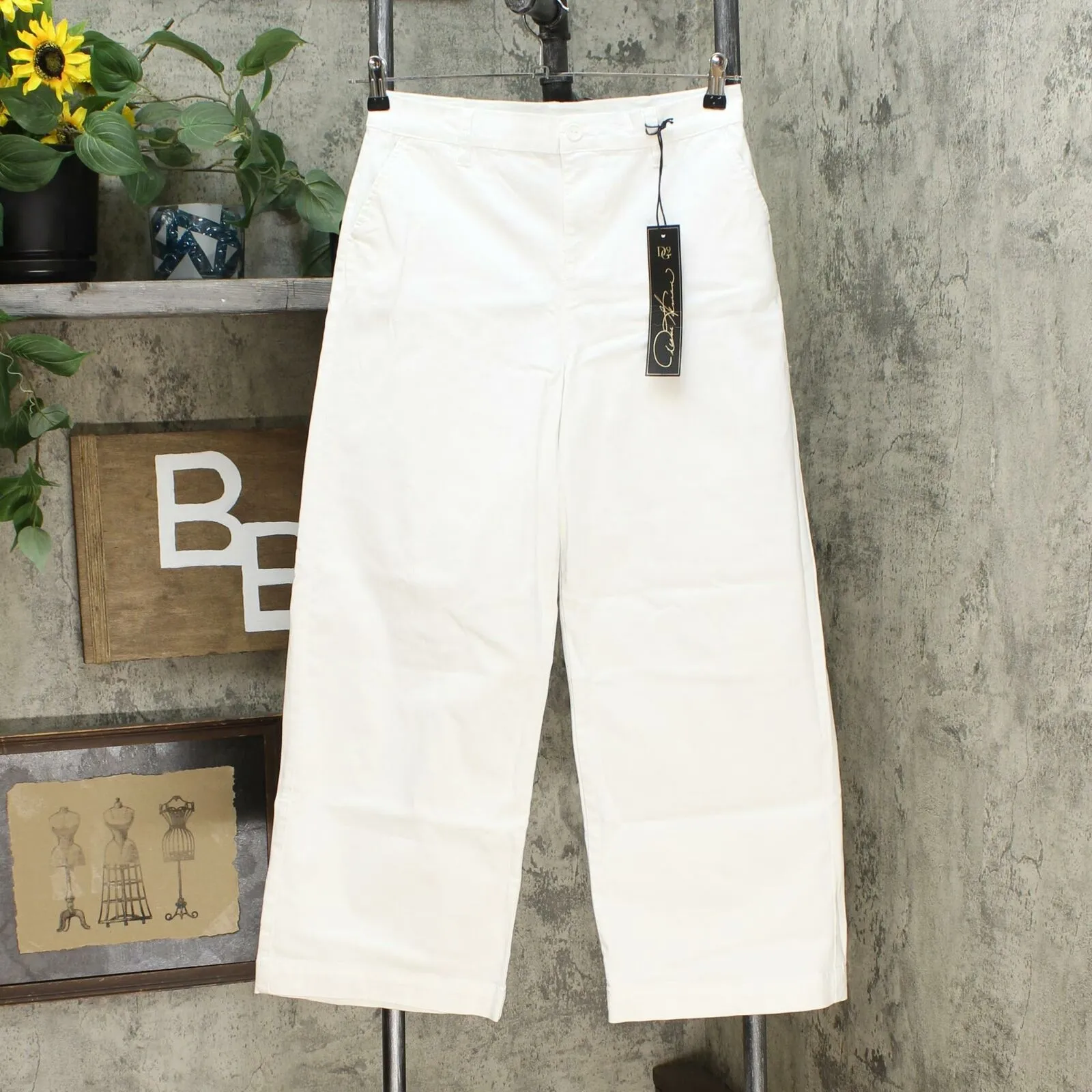DG2 by Diane Gilman Women's Tall Twill Wide Leg Chino Pants