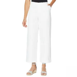 DG2 by Diane Gilman Women's Tall Twill Wide Leg Chino Pants