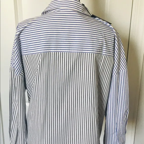 DKNY Women’s Striped  Long Sleeve Shirt  Multi Sz.