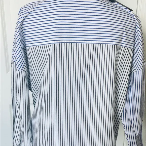 DKNY Women’s Striped  Long Sleeve Shirt  Multi Sz.