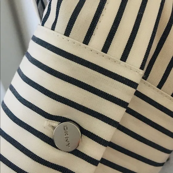 DKNY Women’s Striped  Long Sleeve Shirt  Multi Sz.