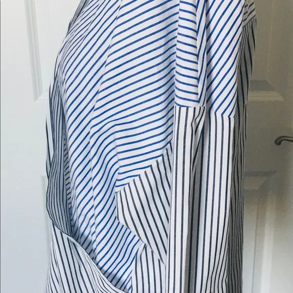 DKNY Women’s Striped  Long Sleeve Shirt  Multi Sz.