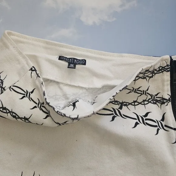 Dolls kill Barb Wire Mini Skirt Current Mood Denim Mini Skirt