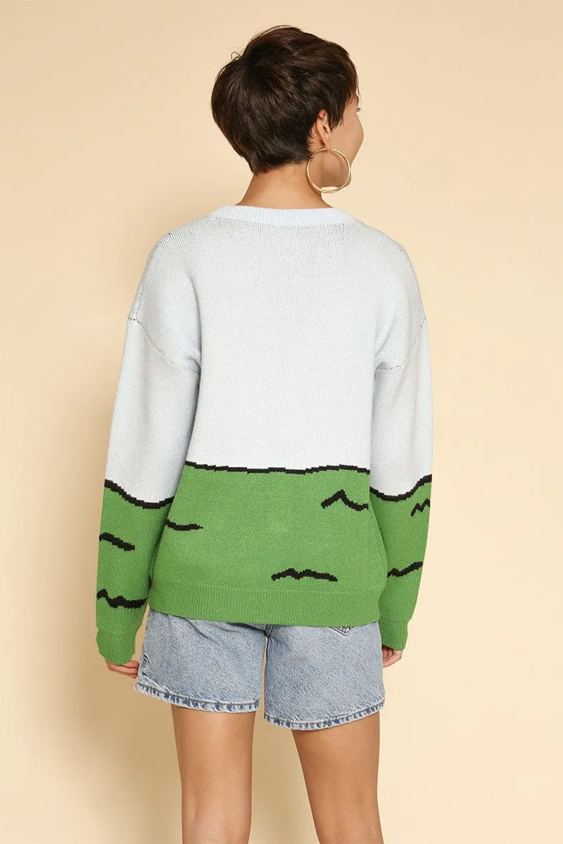 Elephant safari knit sweater