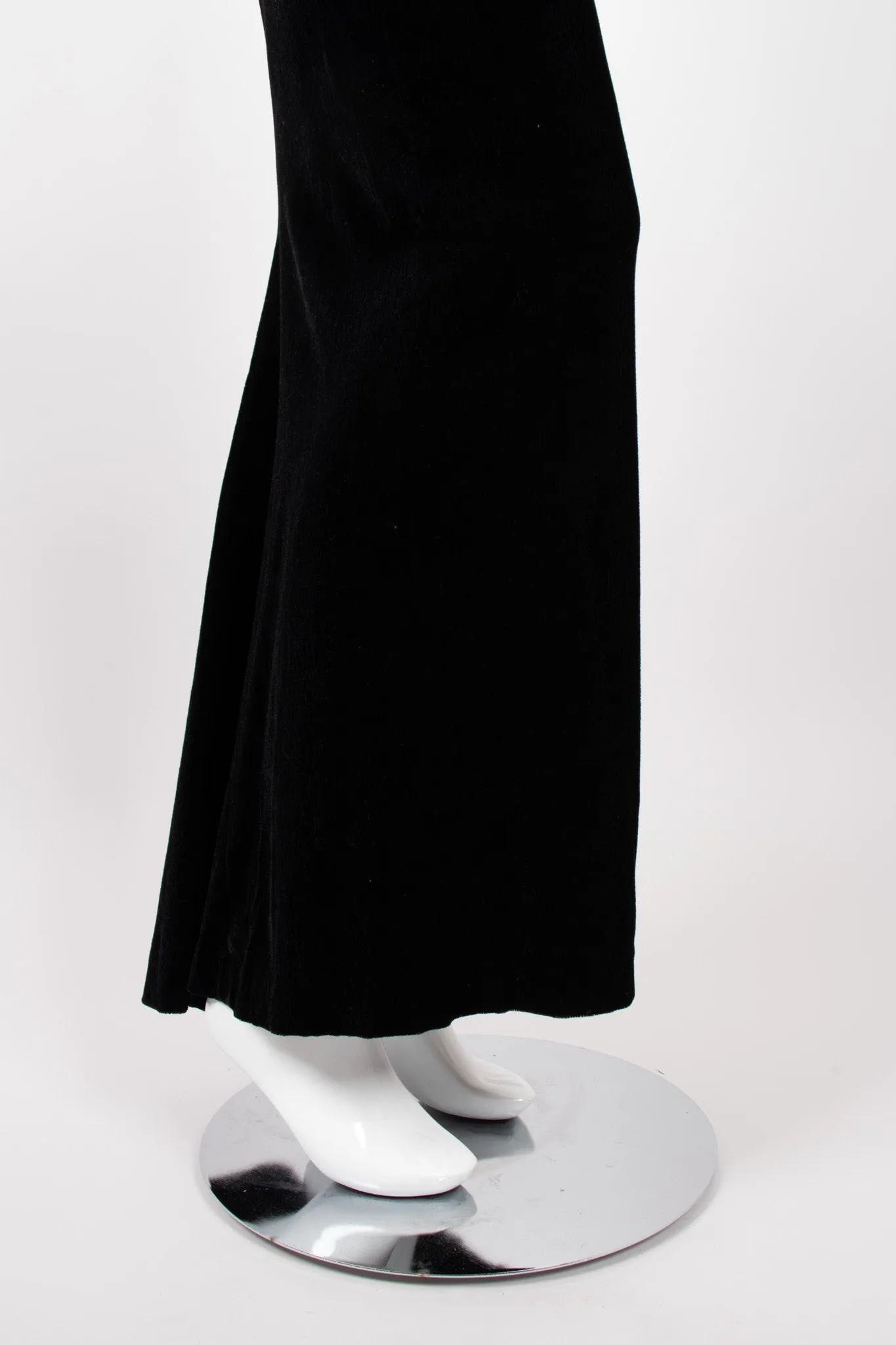 Empire Waist Velvet Skirt