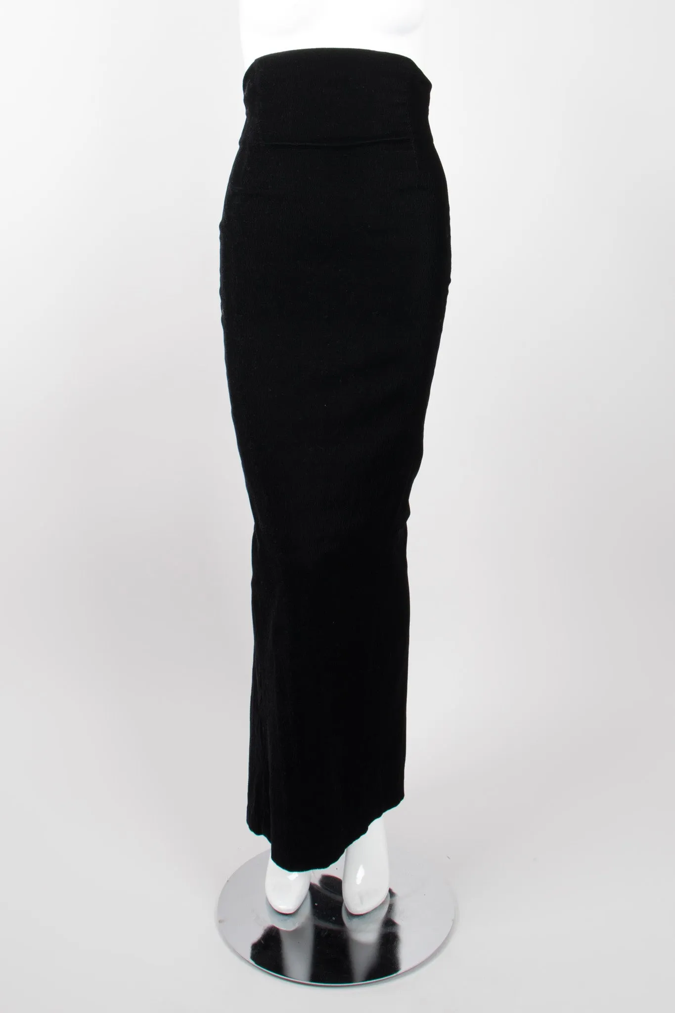 Empire Waist Velvet Skirt