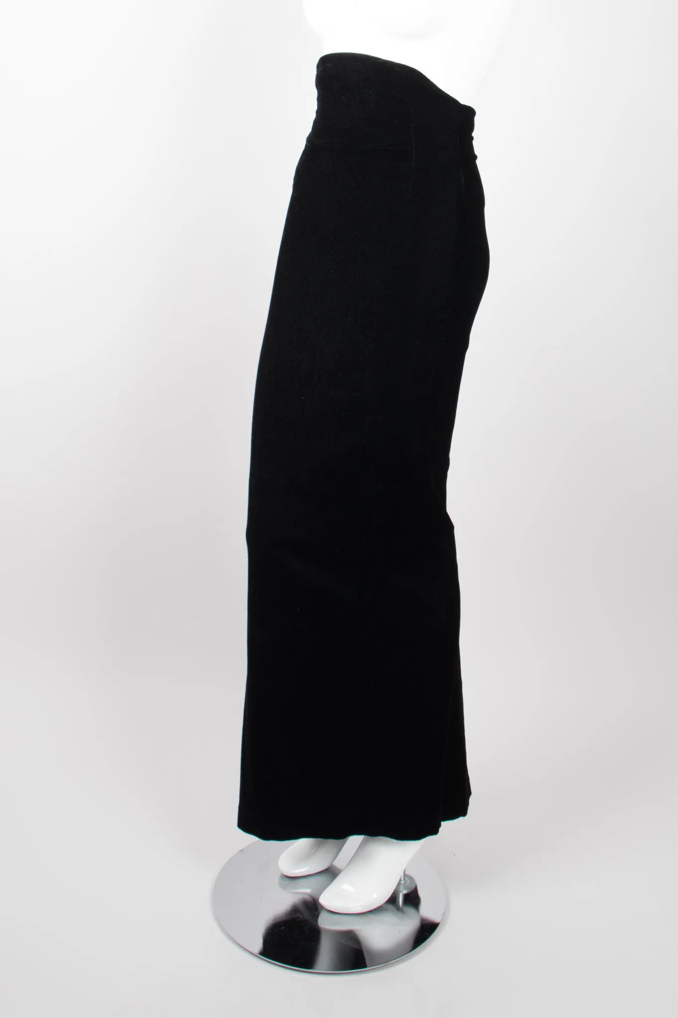 Empire Waist Velvet Skirt