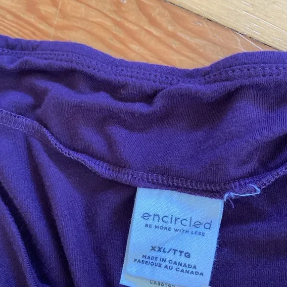 Encircled Purple Stretch Knit A-Line Skirt XXL