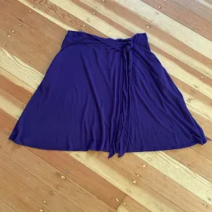 Encircled Purple Stretch Knit A-Line Skirt XXL