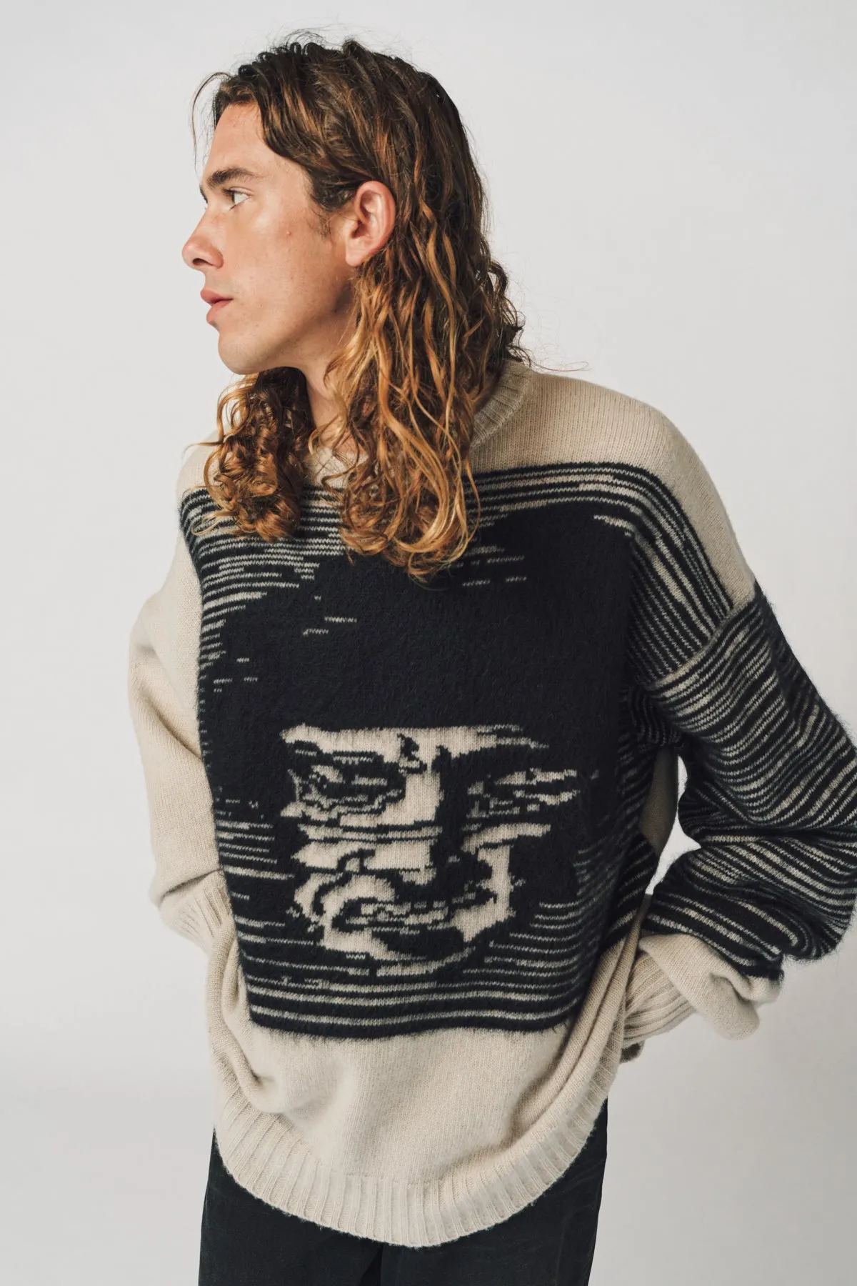 ENFANTS RICHES DÉPRIMÉS | OCTOBER ALL OVER CREWNECK SWEATER