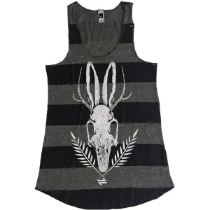 EQ Racer Back Tank: Jackelope Skull (Women)