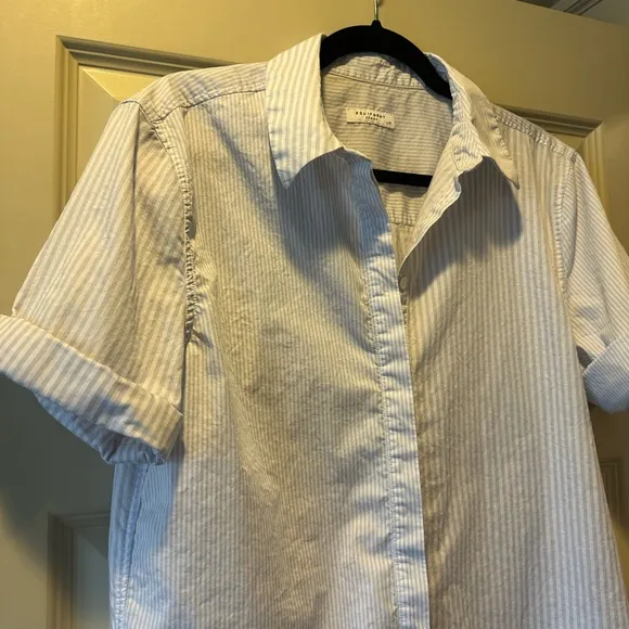 Equipment Femme Mirelle Striped Cotton Shirt Dress