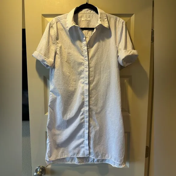 Equipment Femme Mirelle Striped Cotton Shirt Dress
