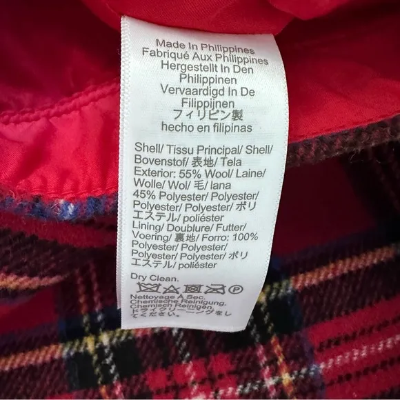 EUC J.Crew Red Tartan A-line skirt