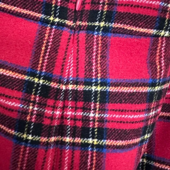 EUC J.Crew Red Tartan A-line skirt