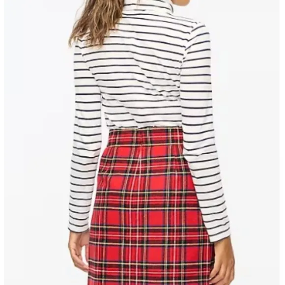 EUC J.Crew Red Tartan A-line skirt