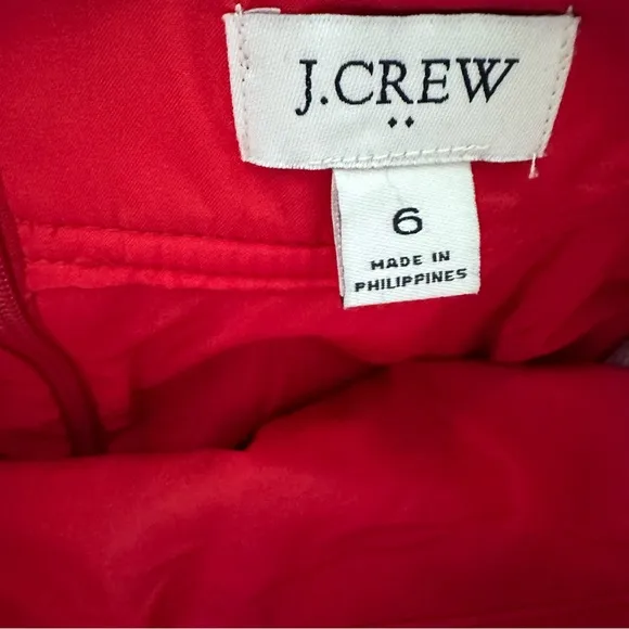 EUC J.Crew Red Tartan A-line skirt