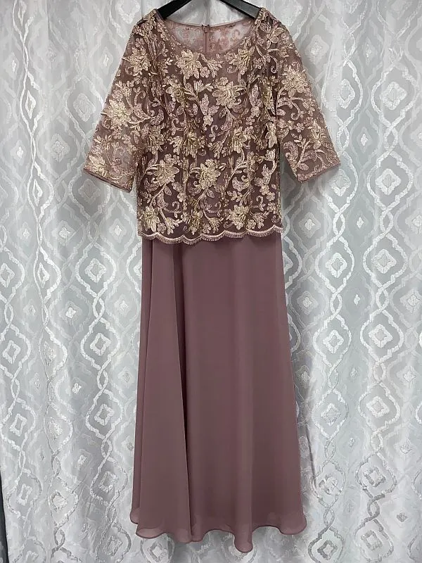 Eva Size 2X 3377 Mauve Mother of Bride Dress