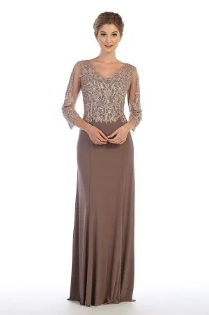 Eva Size M 5178 Mocha Mother of Bride Dress