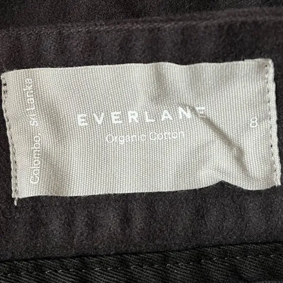 Everlane The Moleskin High Rise Velvety Mini Skirt Black Size 8