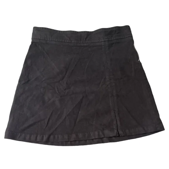 Everlane The Moleskin High Rise Velvety Mini Skirt Black Size 8