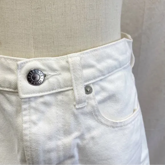 Everlane white non stretch denim a line mini skirt 100% cotton size 28