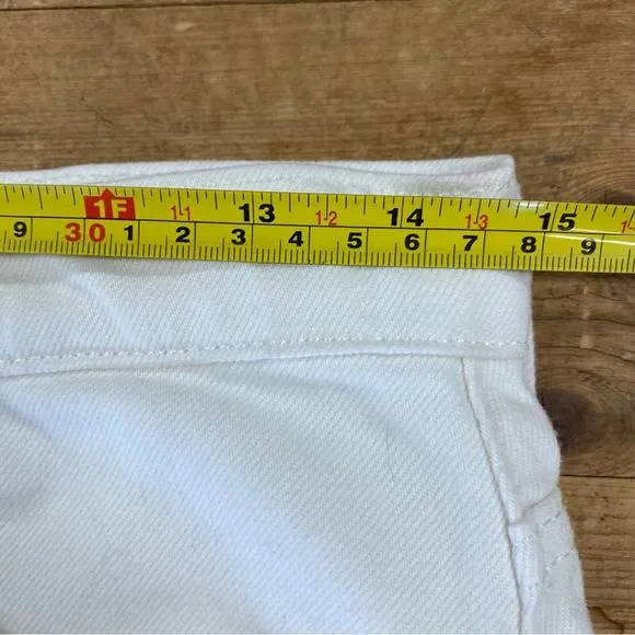 Everlane white non stretch denim a line mini skirt 100% cotton size 28