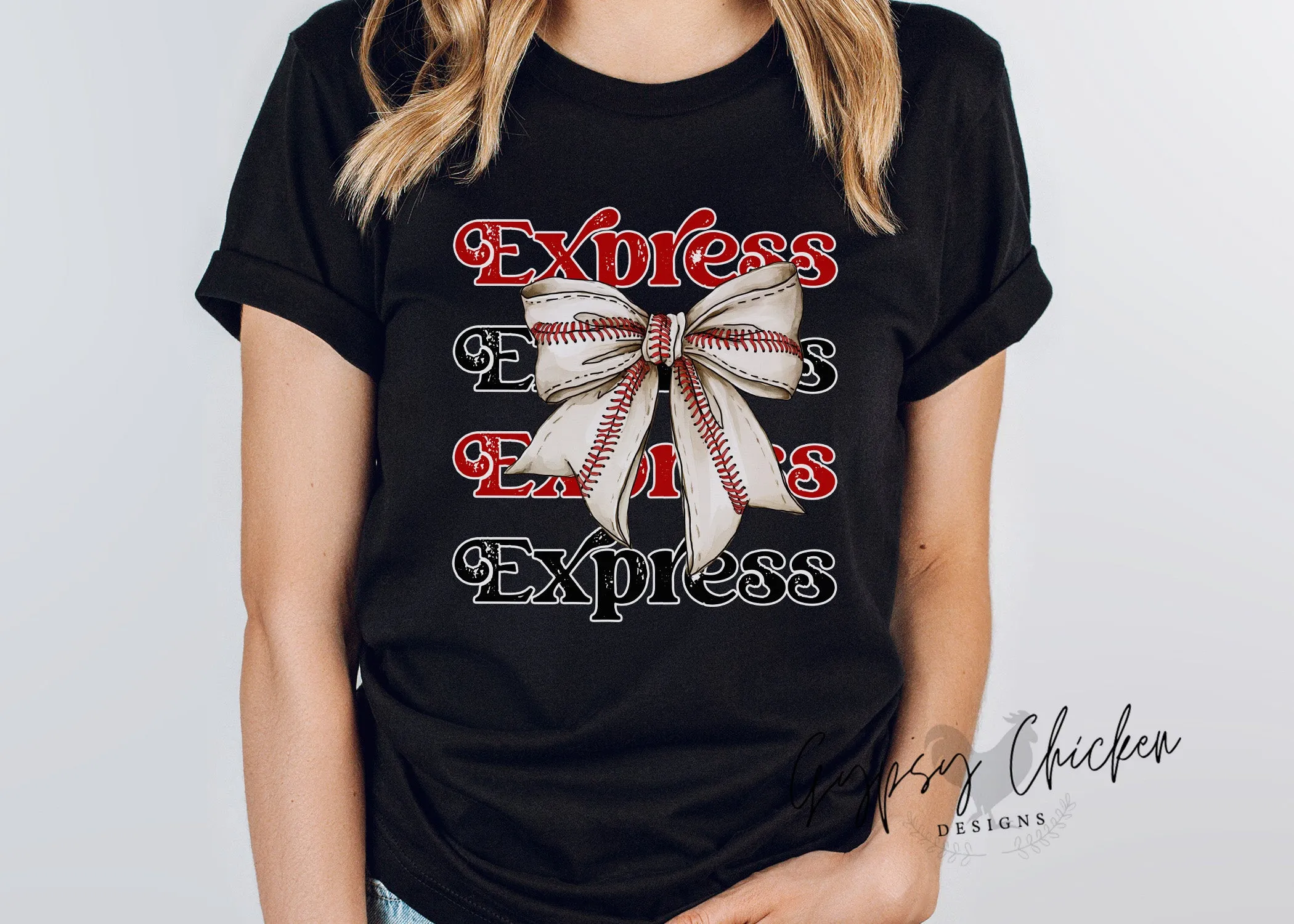 Express Repeat Baseball Bow