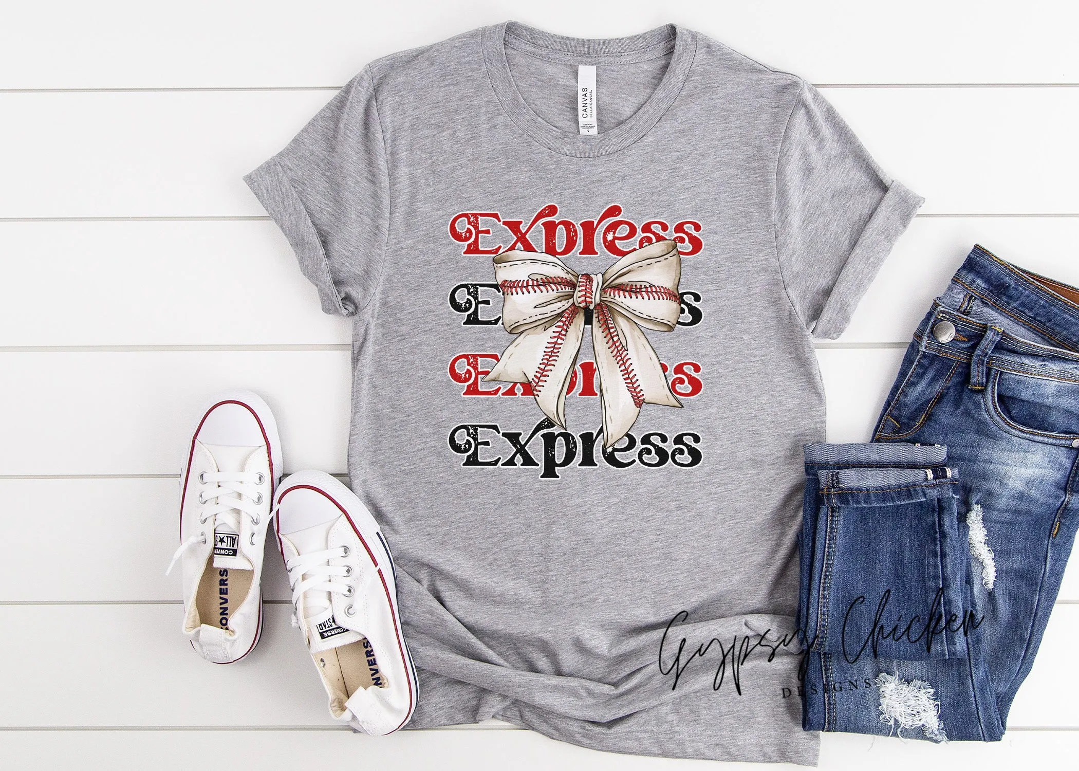 Express Repeat Baseball Bow