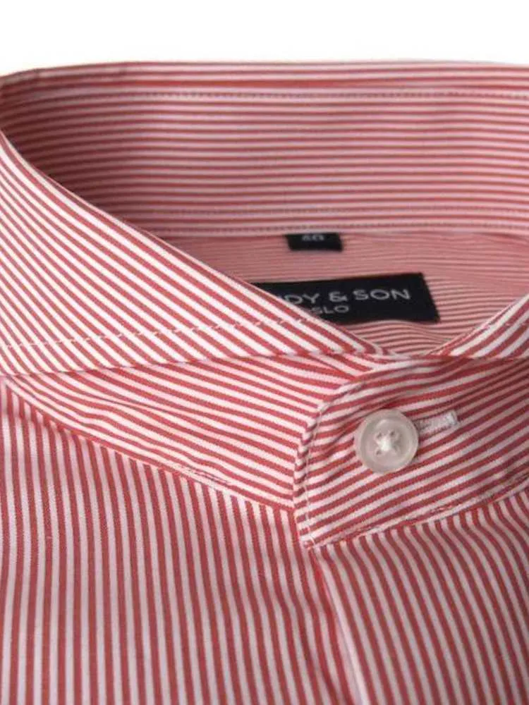 Extreme Cutaway Orange Striped Shirt