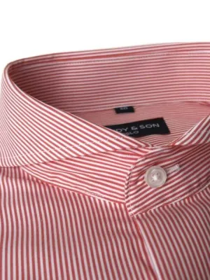 Extreme Cutaway Orange Striped Shirt