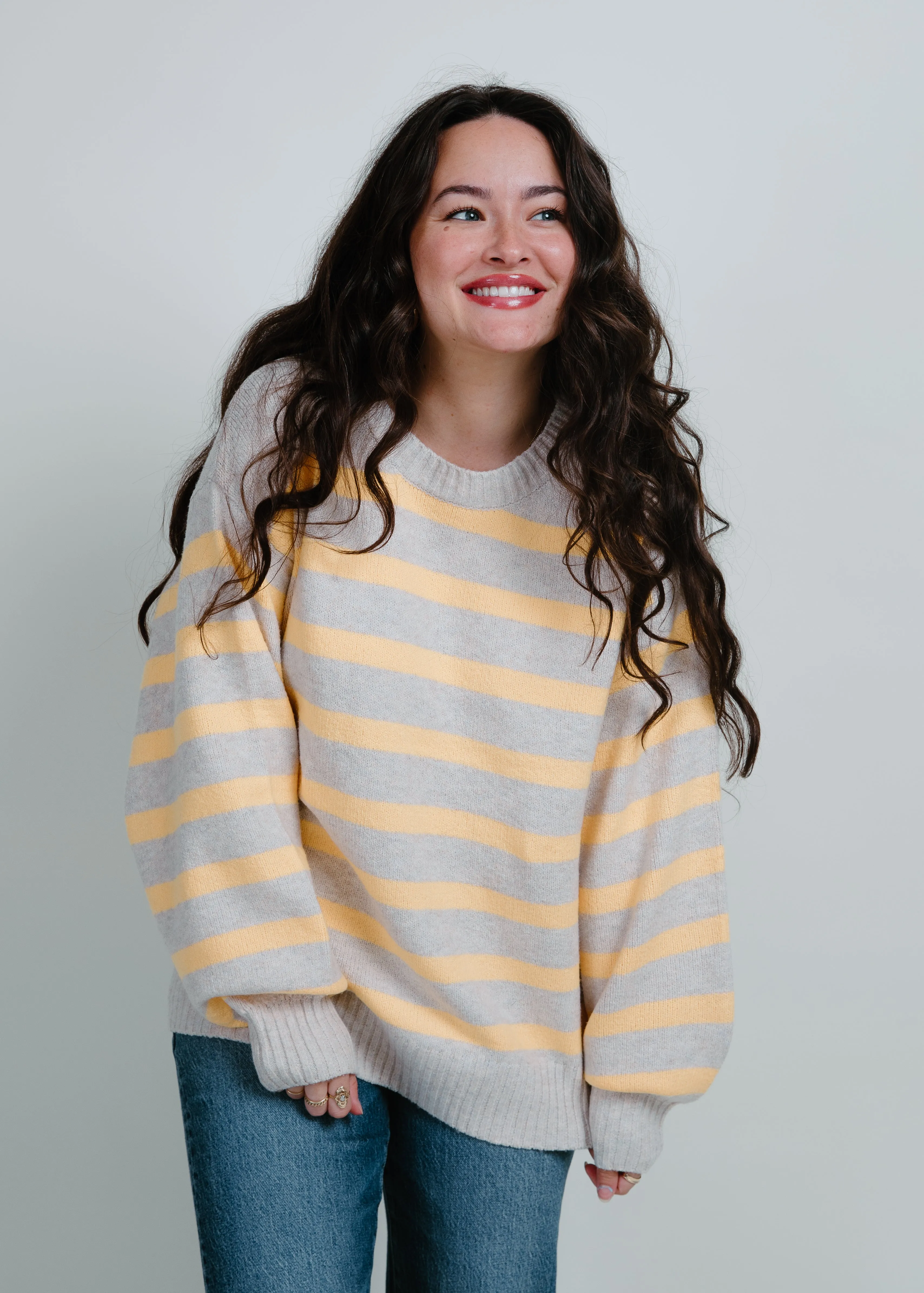 Fable Striped Sweater - Orange