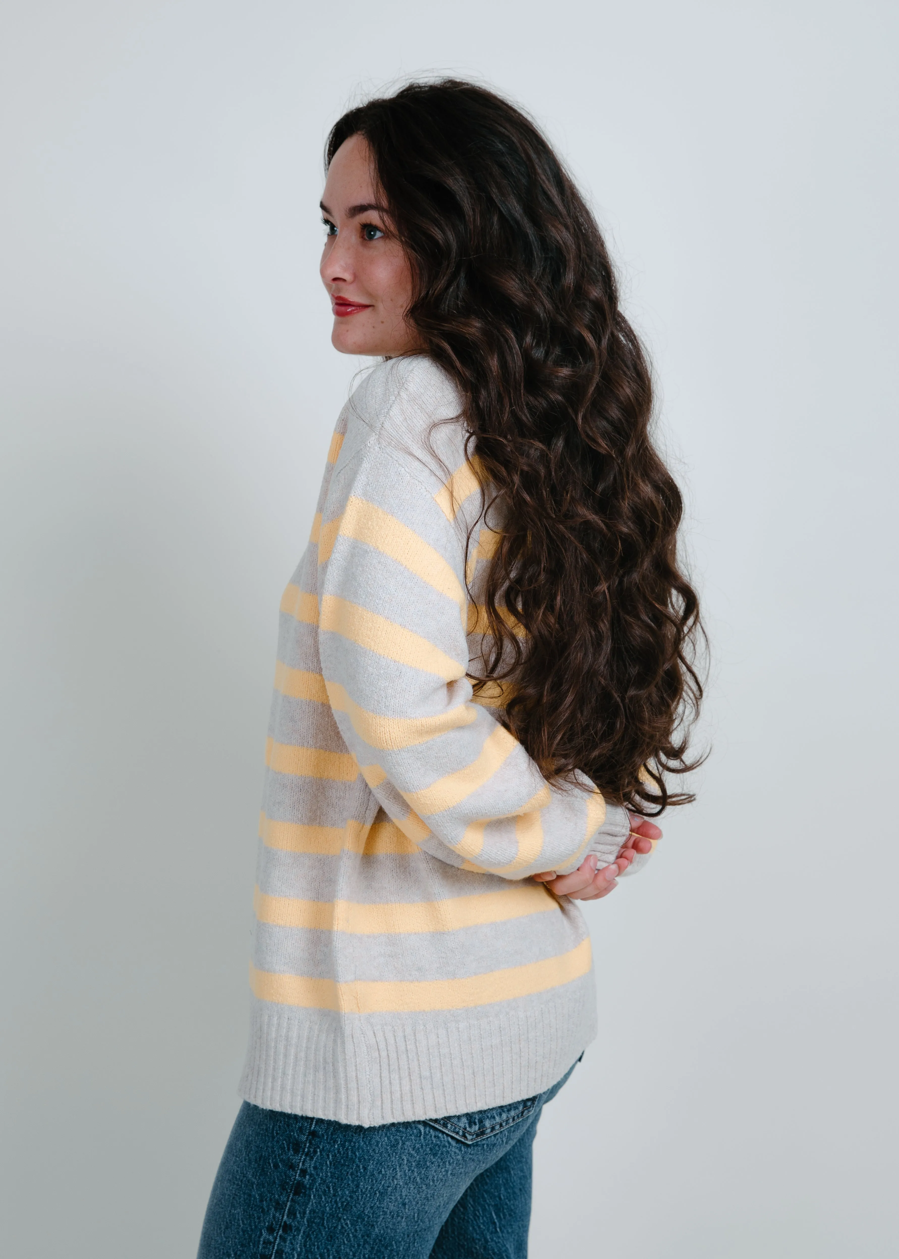 Fable Striped Sweater - Orange