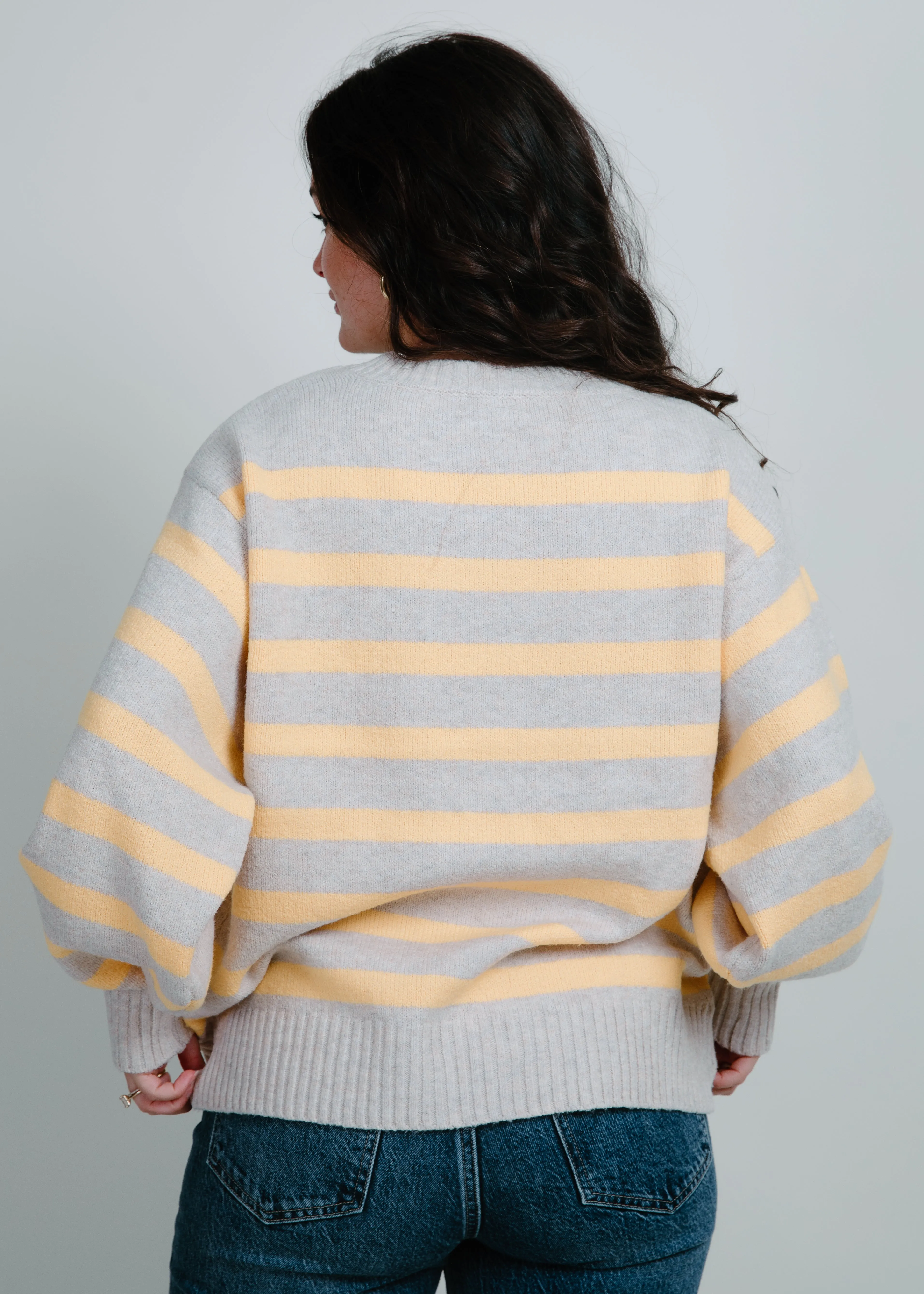 Fable Striped Sweater - Orange