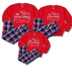 Family Matching Christmas Polar Express Tartan Pyjamas