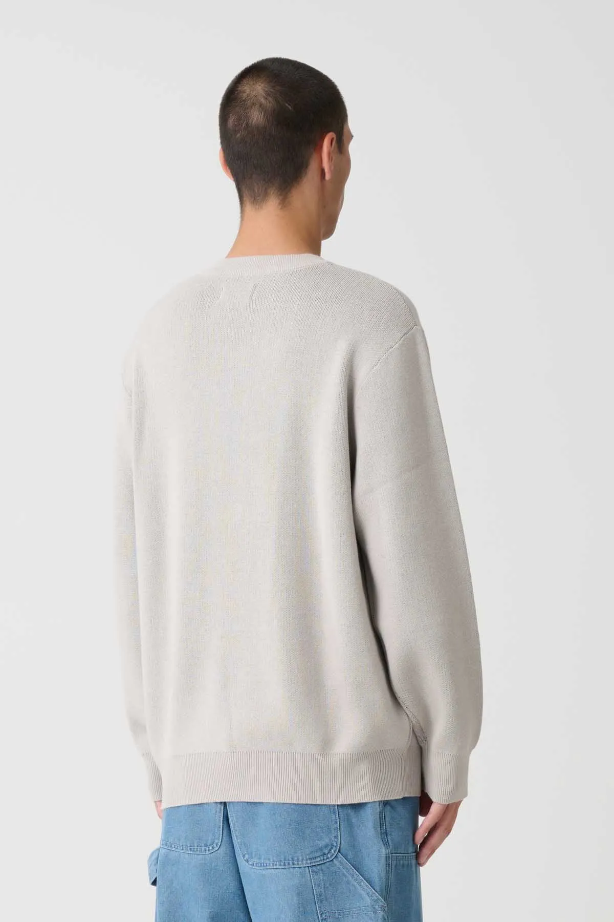 FIRE DICE KNIT CREW - Cream