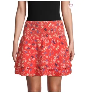 Floral Smock Waist Mini-Skirt**Small $128